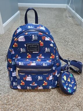 Disney Princess Dogs Allover Print Mini Backpack by Loungefly